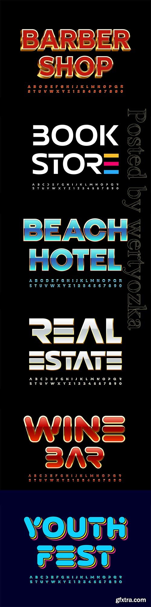 3d editable text style effect vector vol 680