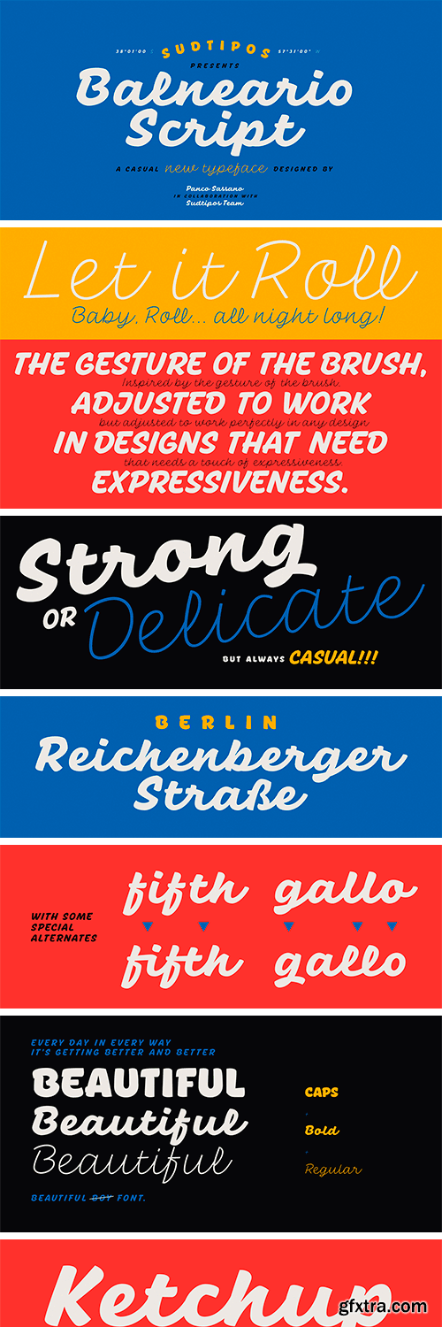 Balneario Script Font Family Balneario Script Font Family