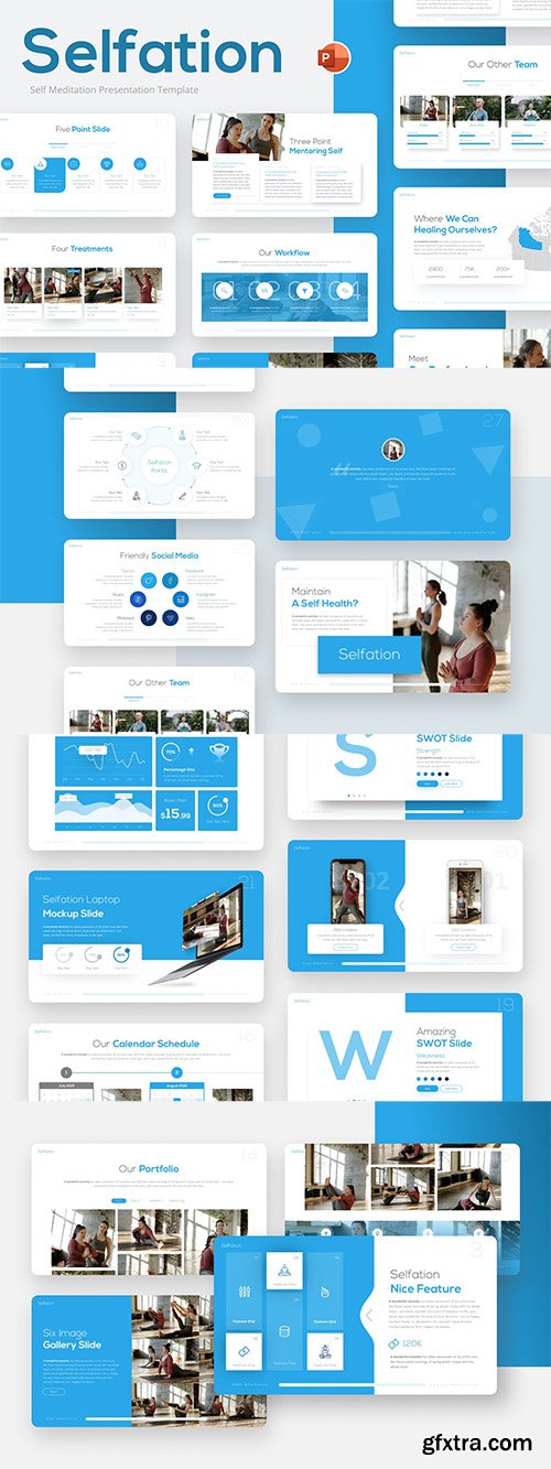 Selfation Self Meditation PowerPoint Template