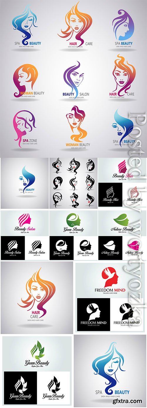 Logos for a beauty salon in vector Logos for a beauty salon in vector