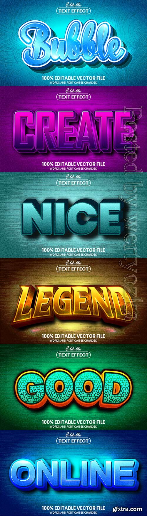3d editable text style effect vector vol 683
