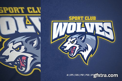 Wolf Logo for Sport and E-Sport 23FGAS6