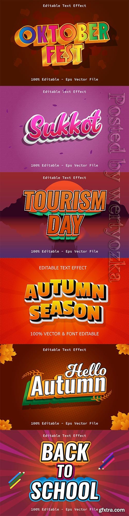 3d editable text style effect vector vol 701