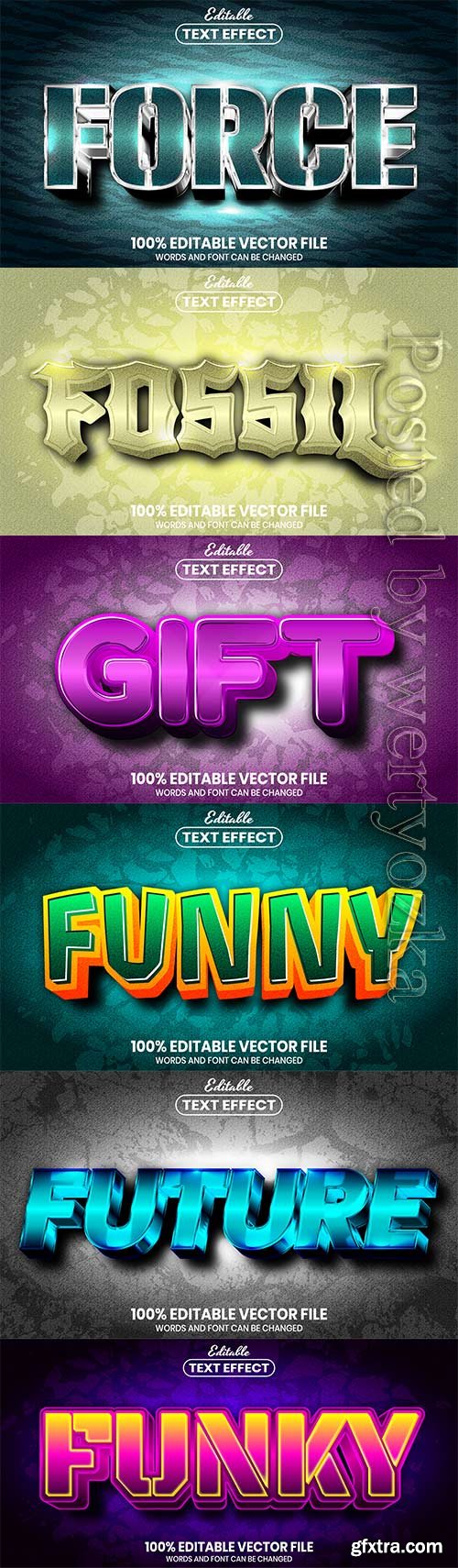 3d editable text style effect vector vol 696