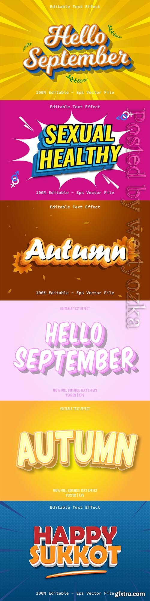 3d editable text style effect vector vol 700