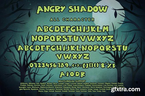Angry Shadow - Halloween Display Font