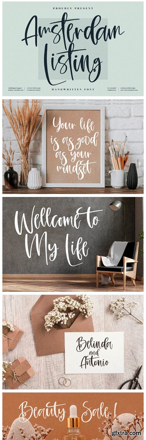 Amsterdam Listing Font Amsterdam Listing Font