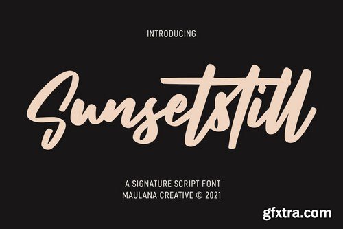 Sunsetstill Signature Script Font