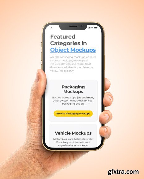 Apple iPhone 12 Pro Max in Hand Mockup 86103