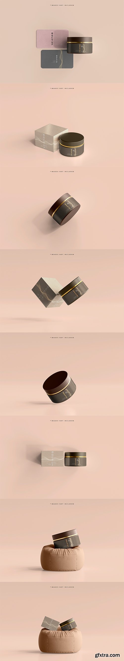Cosmetic jar mockup