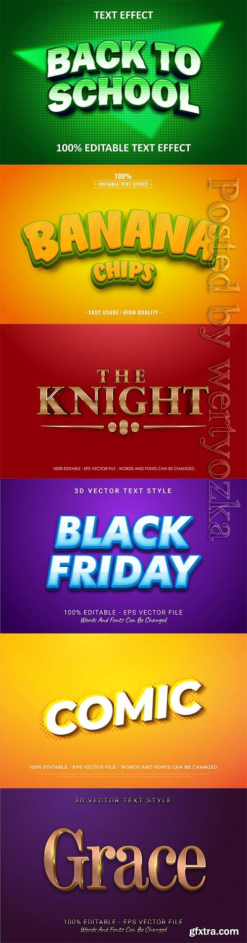 3d editable text style effect vector vol 714