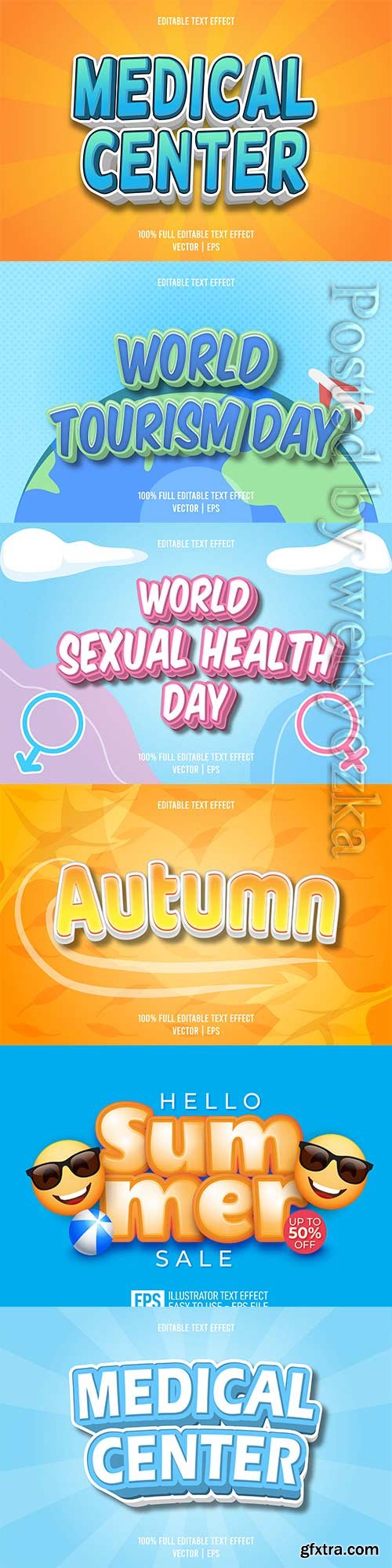 3d editable text style effect vector vol 704