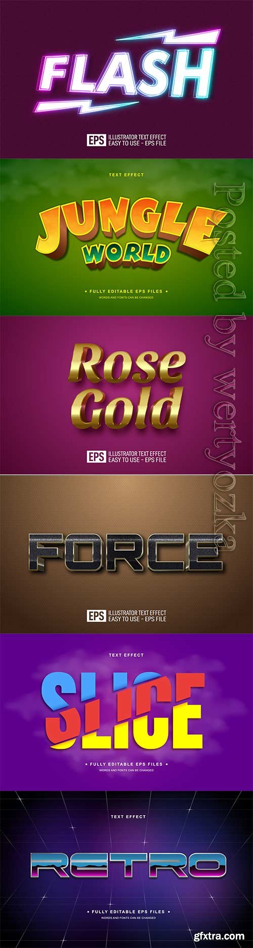 3d editable text style effect vector vol 706
