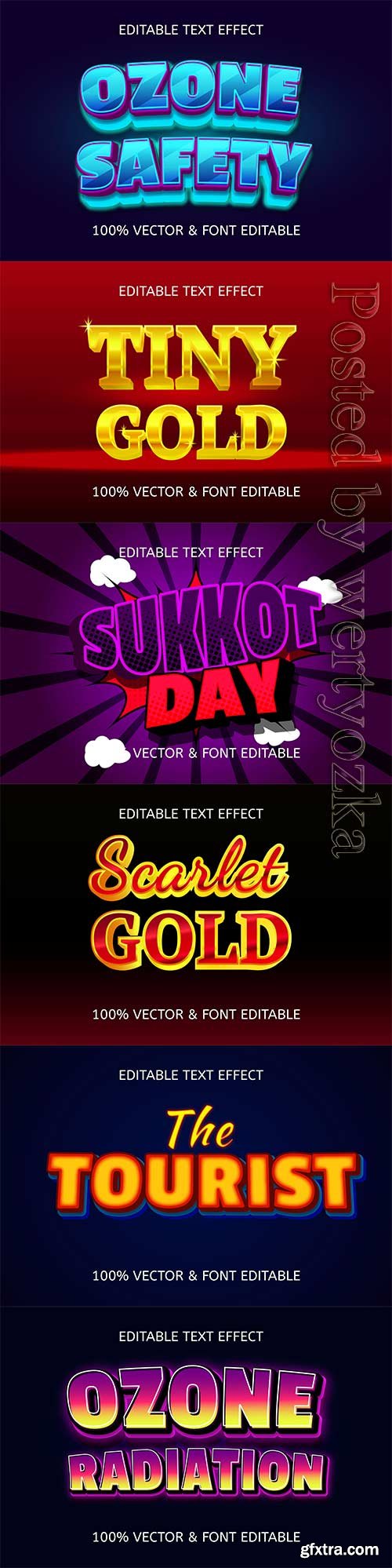 3d editable text style effect vector vol 703