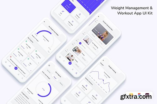 Weight Management & Workout App UI Kit V424J99 Weight Management & Workout App UI Kit V424J99