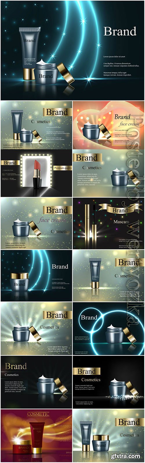 Face cream advertising poster in vector Face cream advertising poster in vector