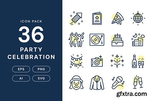 Party Celebration - Icon Pack B5H9XSN Party Celebration - Icon Pack B5H9XSN