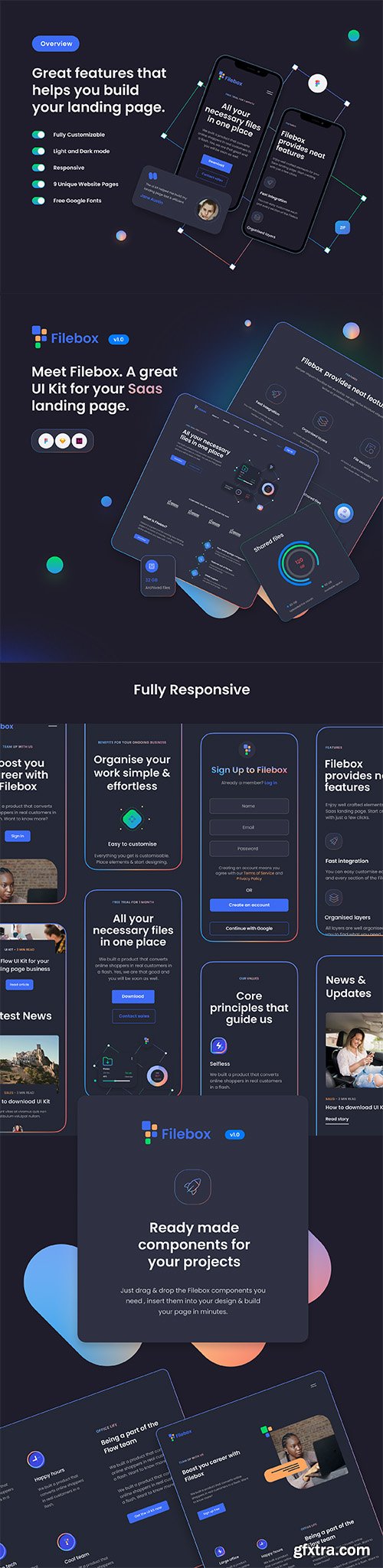 Filebox: SaaS Landing Page Kit
