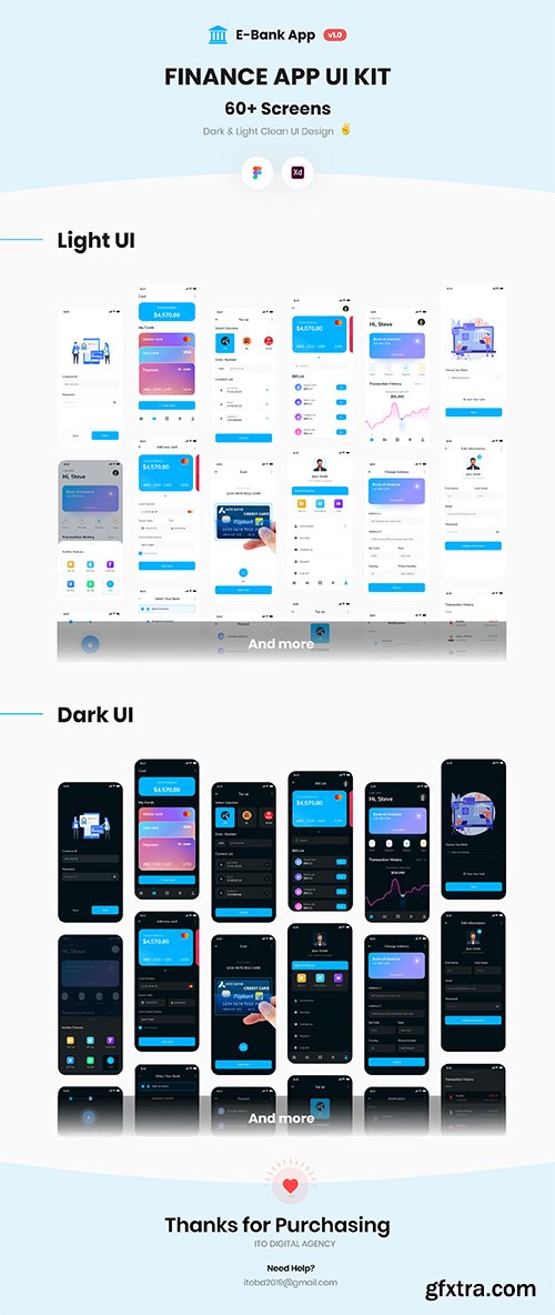E-Bank - Finanace App UI Kit E-Bank - Finanace App UI Kit