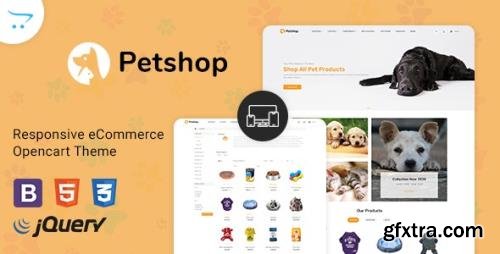 ThemeForest - PetShop v1.0 - Responsive Food Pet Store OpenCart 3 Theme - 32186250
