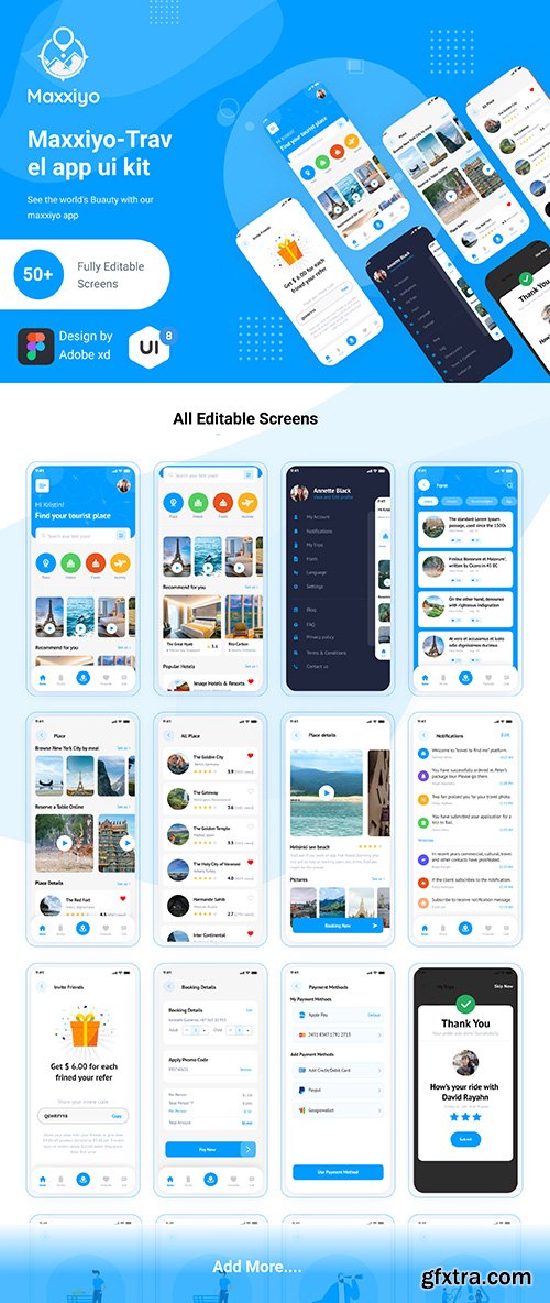 Maxxiyo-Travel app ui kit Maxxiyo-Travel app ui kit