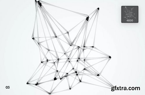 Plexus Glass Shapes Photoshop Brushes