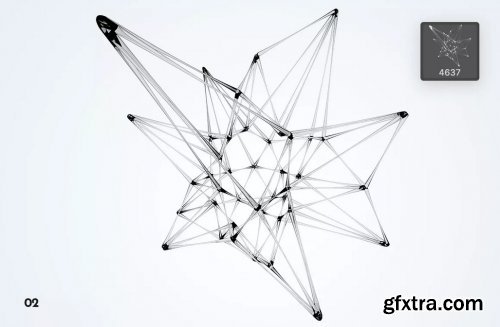 Plexus Glass Shapes Photoshop Brushes