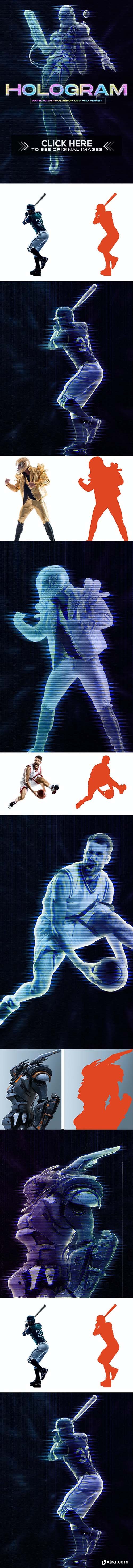 GraphicRiver - Hologram Photoshop Action 32056335