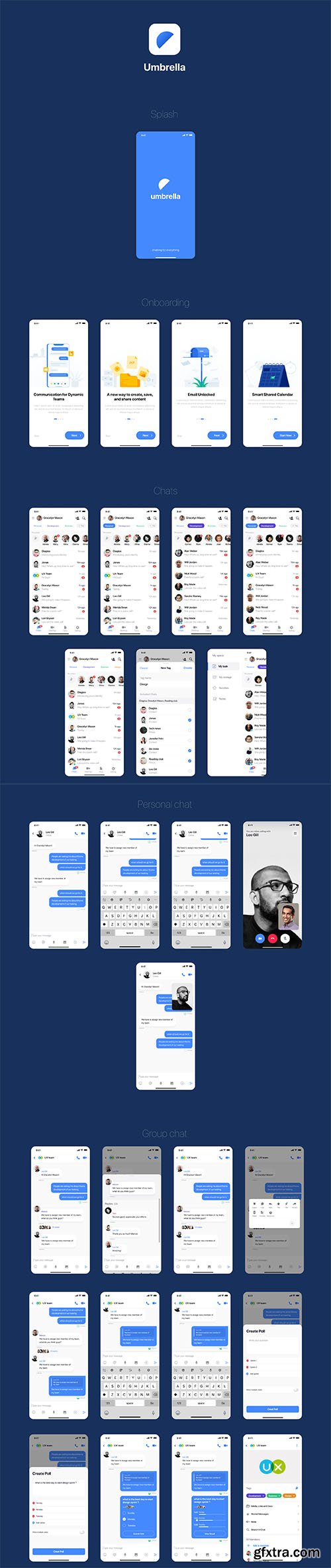 umbrella chat app UI kit umbrella chat app UI kit