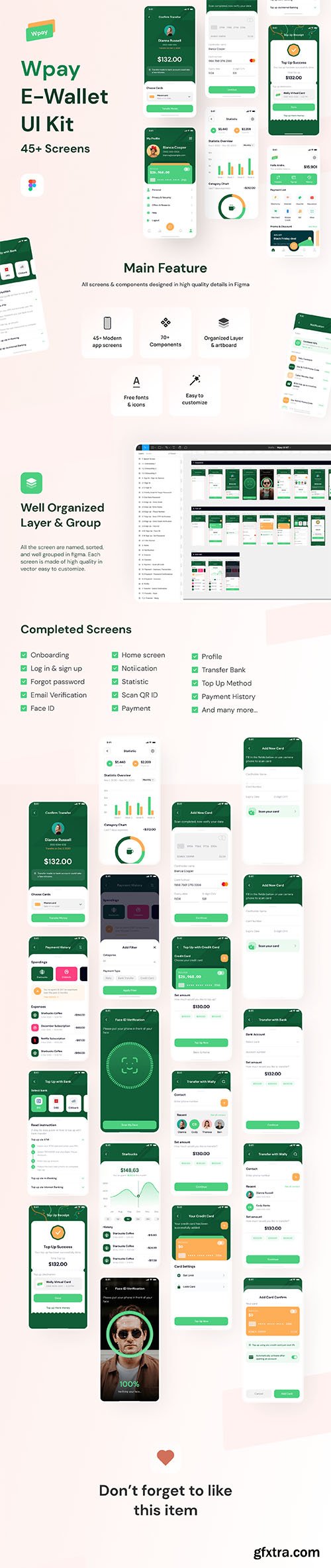 Wpay App - Modern E-wallet App UI Design Kit Wpay App - Modern E-wallet App UI Design Kit