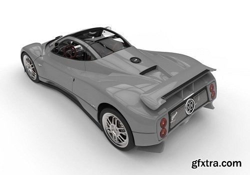 Pagani Zonda C12 Supercar High Poly 3D Model