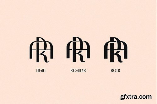 Art Deco Monogram Font