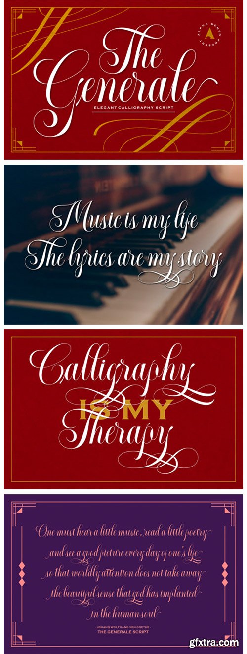 Generale Script Font Generale Script Font