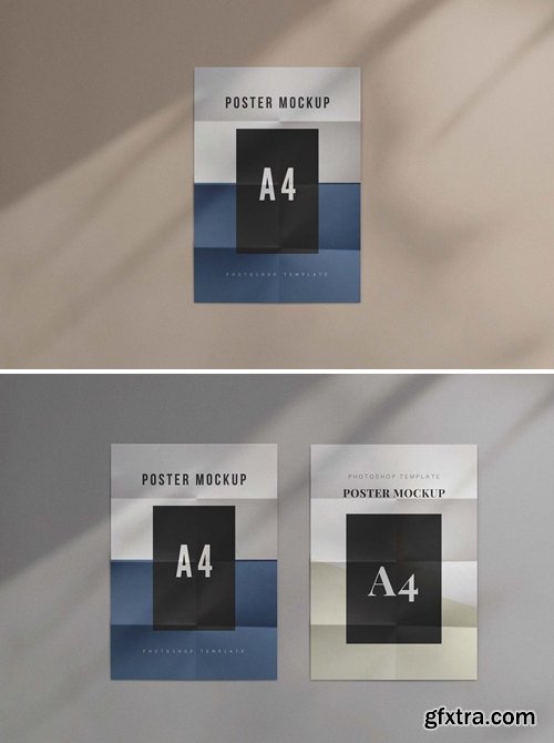 Minimalist Folded Poster Mockup