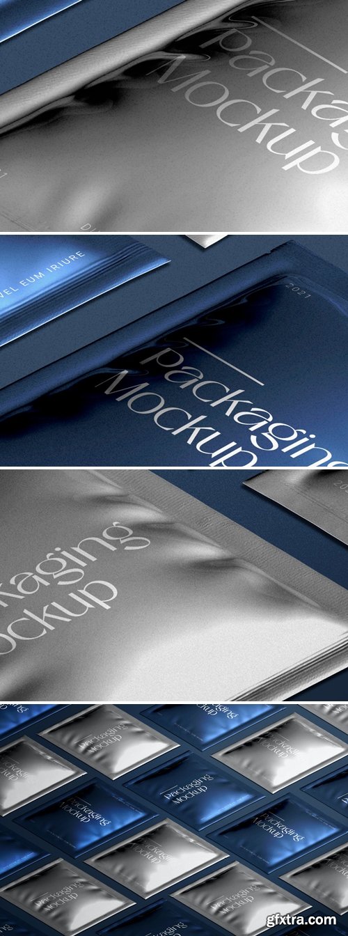 Isometric Foil Packaging Mockup