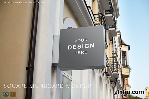 Square Signboard Real Street Logo Mockup 8D7VGYU Square Signboard Real Street Logo Mockup 8D7VGYU