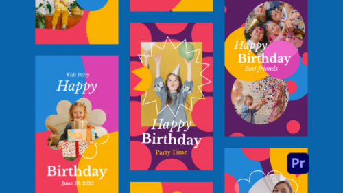 Videohive - Kids Birthday Party Instagram Stories for Premiere Pro - 33238158 - 33238158