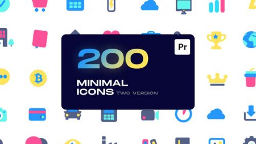 Videohive - Minimal Animated Icons for Premiere Pro - 33238571 - 33238571