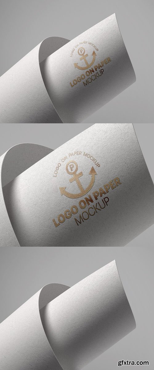 Logo on Paper PSD Mockup Template Logo on Paper PSD Mockup Template
