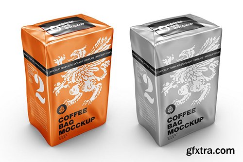 Metallic Paper Coffee Bag Mockup NPL4UWS Metallic Paper Coffee Bag Mockup NPL4UWS