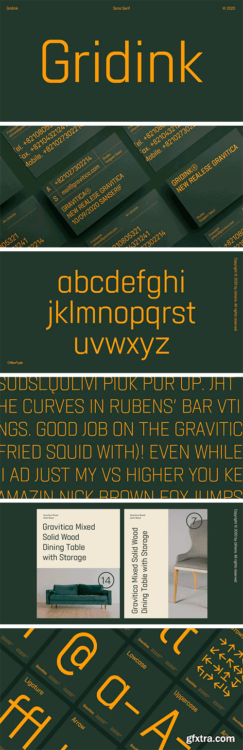 Gridink Font Family Gridink Font Family