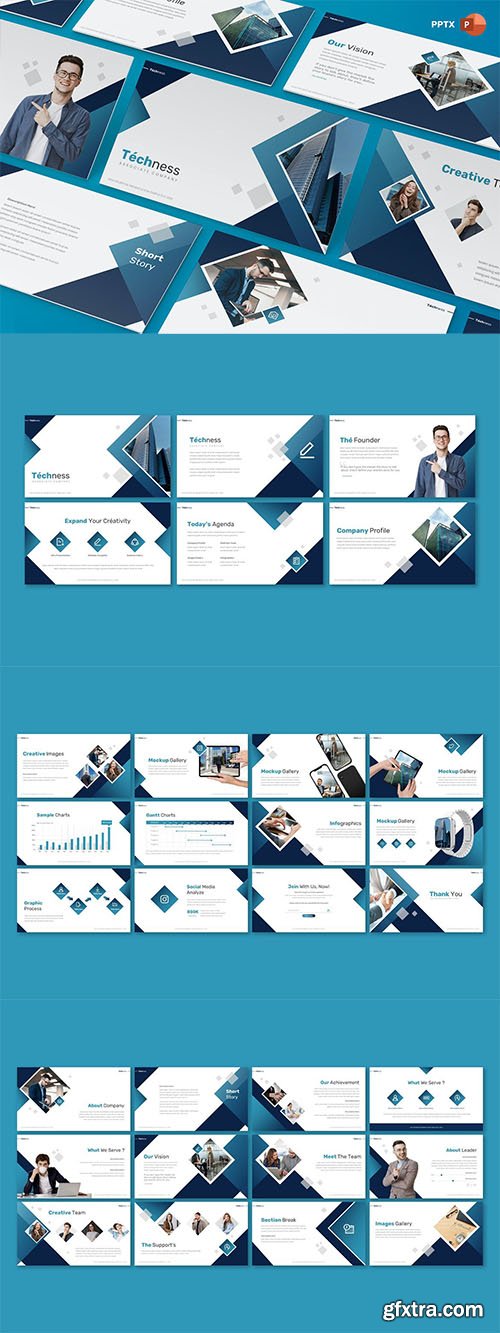 Techness - Business - Powerpoint, Keynote and Google Slides Template