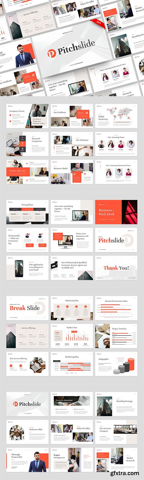Pitchslide - Business Pitch Deck - Powerpoint, Keynote and Google Slides Template Pitchslide - Business Pitch Deck - Powerpoint, Keynote and Google Slides Template