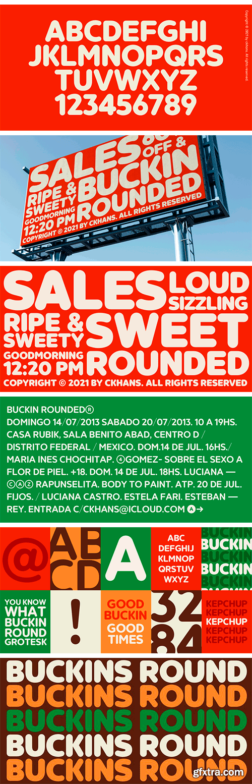 Buckin Font Family Buckin Font Family