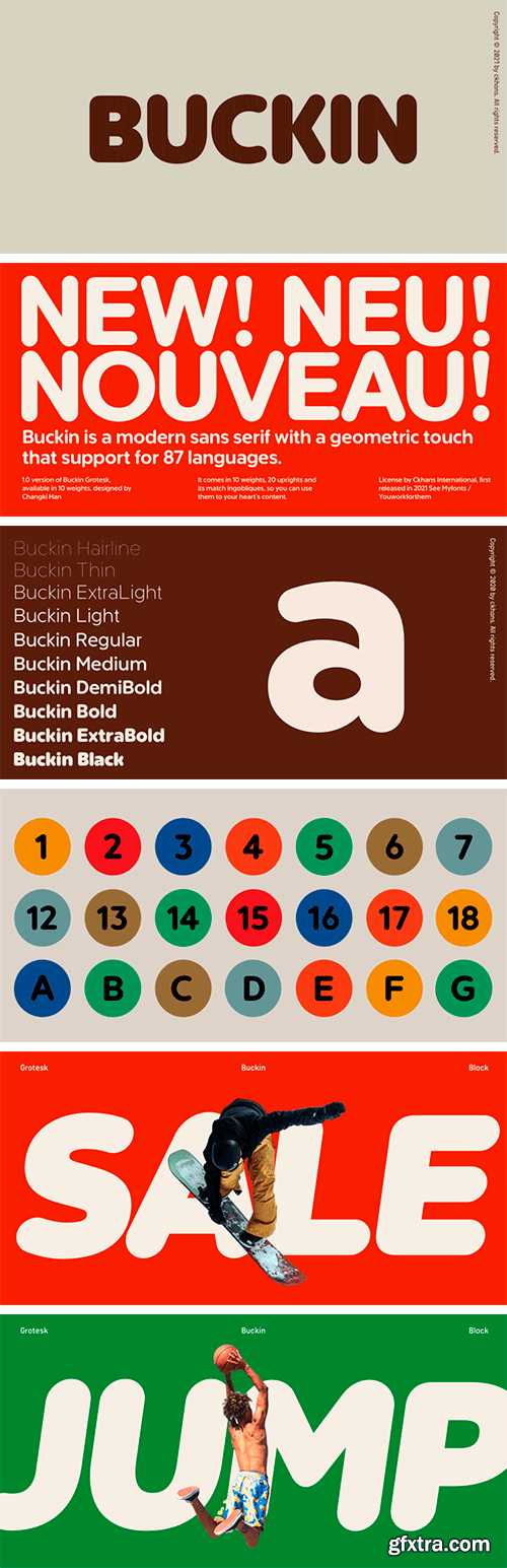 Buckin Font Family Buckin Font Family