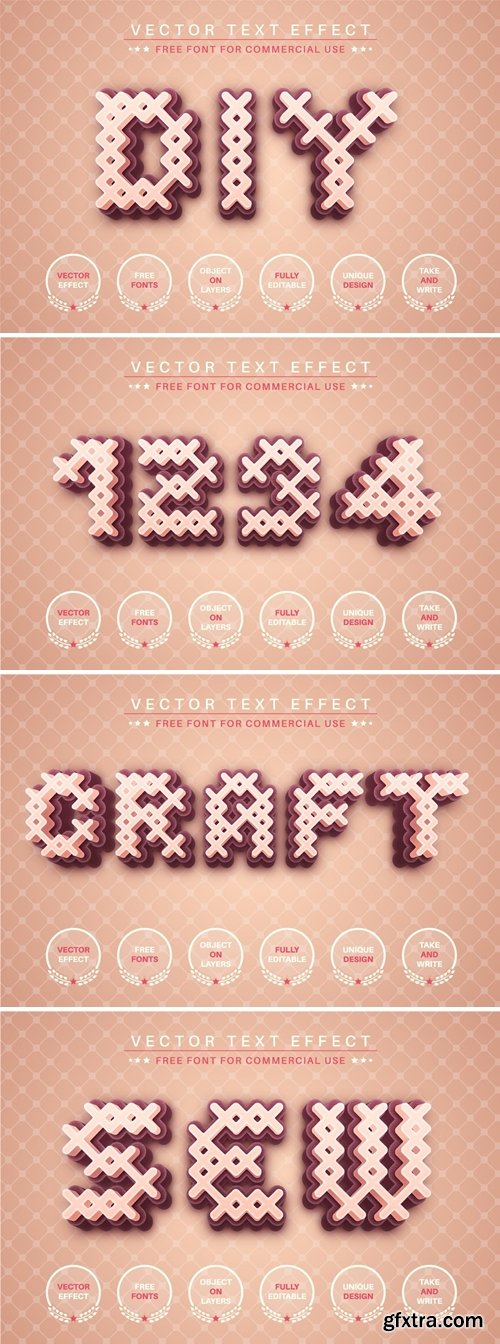 DIY - editable text effect, font style