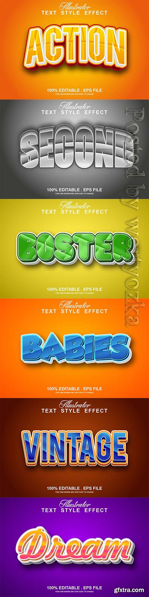 3d editable text style effect vector vol 809 3d editable text style effect vector vol 809