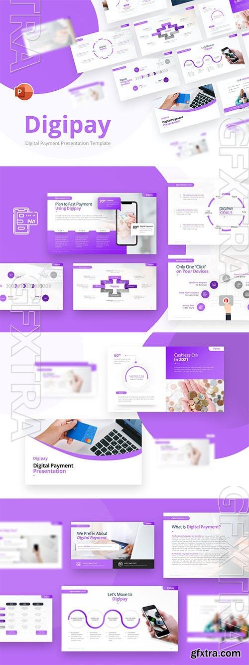 Digipay Digital Payment PowerPoint Template 4NCSKPP