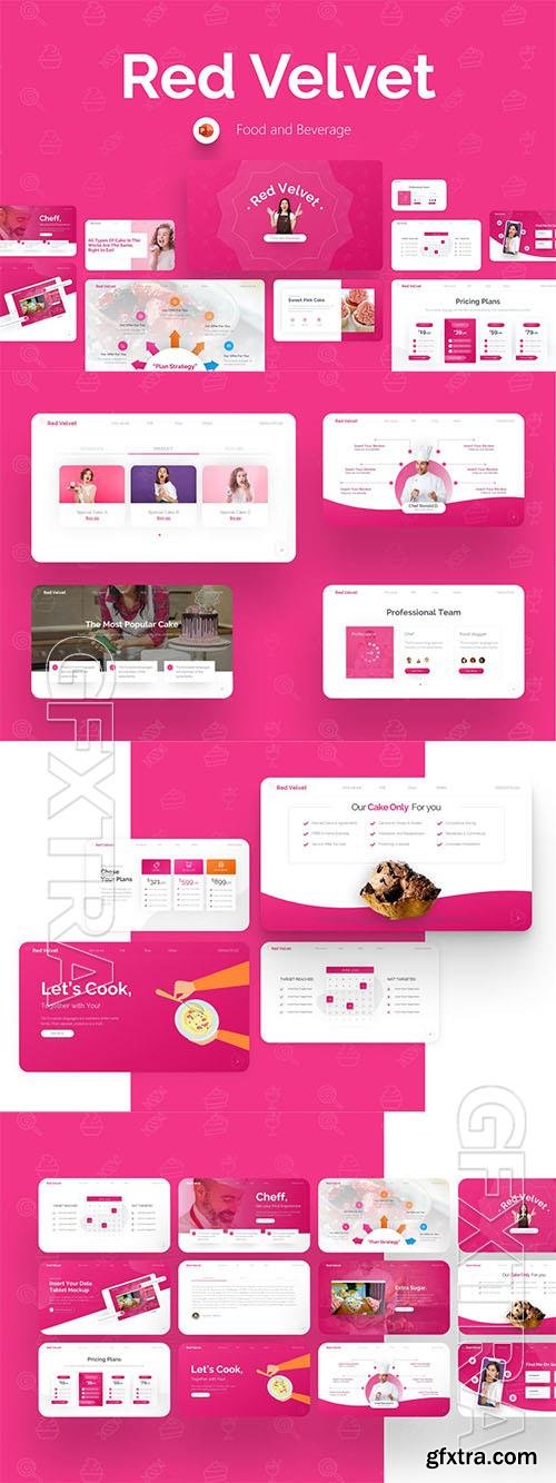 Red Velvet Food And Beverage PowerPoint Template TBYN4KH Red Velvet Food And Beverage PowerPoint Template TBYN4KH