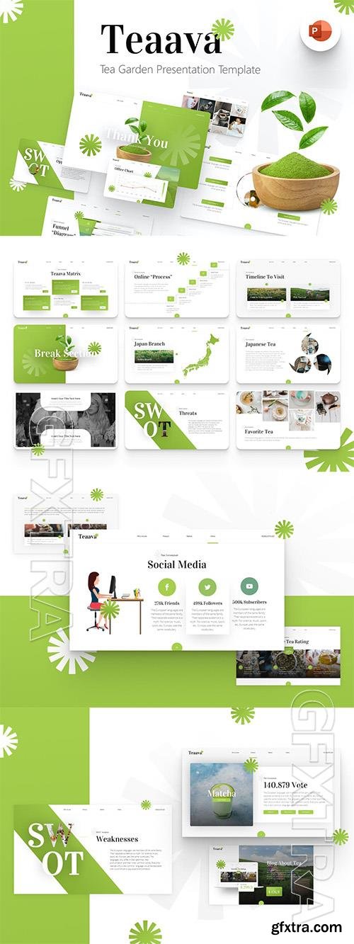 Teaava Tea Garden PowerPoint Template 6CP9MZN